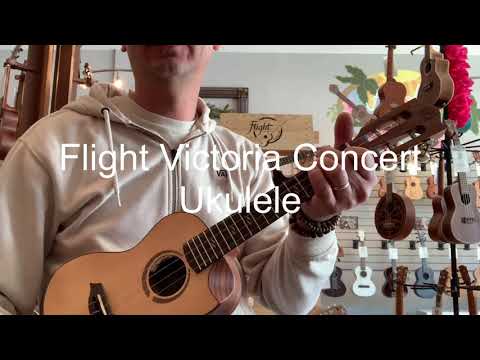 Flight Victoria Concert Ukulele Demo/Review at Aloha City Ukes