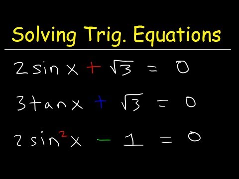 Solving Trigonometric Equations By Finding All Solutions Video