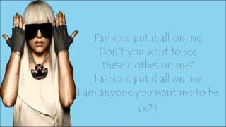 Lady Gaga - Fashion Lyrics Video
