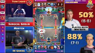 CLASH ROYALE BEST MATCH IN HISTORY! (SURGICAL GOBLIN VS MORTEN, WON BY 1 POINT!)