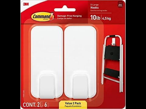 Command 17010 2ES Hooks, X Large 10lb, 0, 2 Count