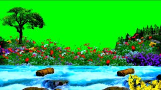 River flowing green screen  Green screen video  wa