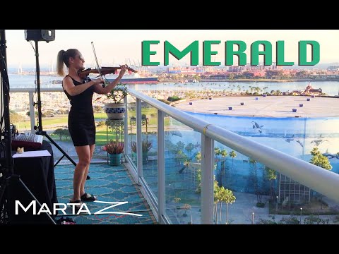 Electric Violin Sunset Balcony Performance for Neighbors - Emerald original song by Marta Z