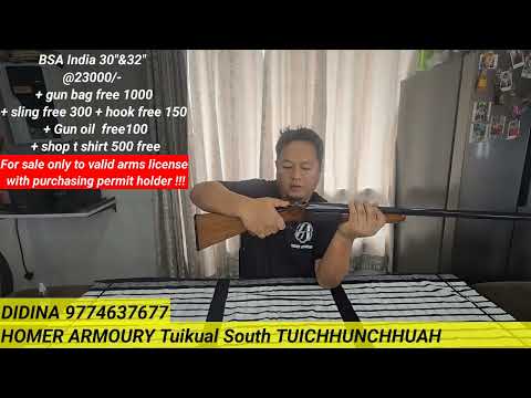 BSA India SBBL (WEBLEY AND SCOTT COPY) ULHBUN ZANG EM EM MAI!! 3.050kgs only. MAN TLAWM SI THA SI !!