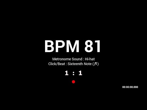 Metronome BPM 81 / Hi-hat / 16th (Closed)