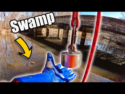 Magnet Fishing Under Old SWAMP Bridges! (3500lb)
