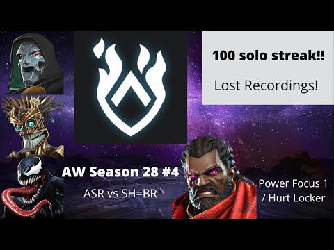 Reaching 100 solo streak!!!! AW Season 28 #4. ASR vs SH=BR!