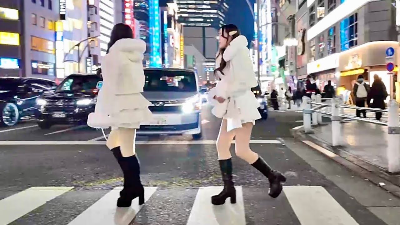 The night streets are adorned with beautiful touts. Tokyo/Ueno