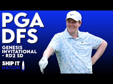 PGA Round 2 Showdown - Genesis Invitational | DraftKings DFS Picks, Plays and Process | 02/20/26