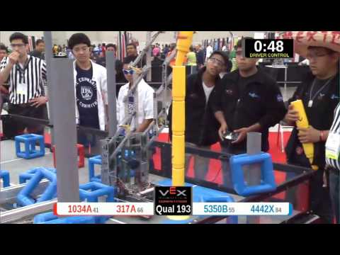 2015 VRC Arts Q193 - 1034A 317A vs 5350B 4442X - 57 to 47 - VEX Worlds 2015 - Arts Division