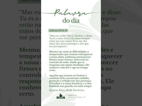 Palavra do Dia 18/02. #confieemdeus #deus #senhor #cristo #jesus #espiritosanto