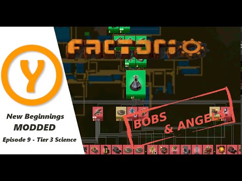 Factorio Bobs and Angels - Tier 3 Science! - Land Edition Episode 9