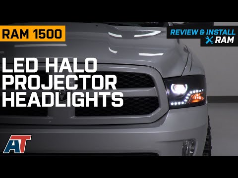 2009-2018 RAM 1500 LED Halo Projector Headlights; Black Housing Review & Install