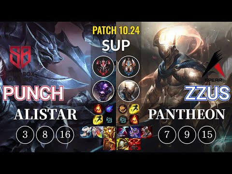 SB Punch Alistar vs ASP Zzus Pantheon Sup - KR Patch 10.24