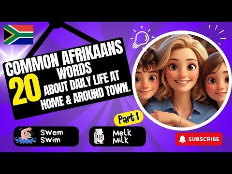 Common Afrikaans Words: 20 Easy Daily Words for Beginners | Practice Pronunciation