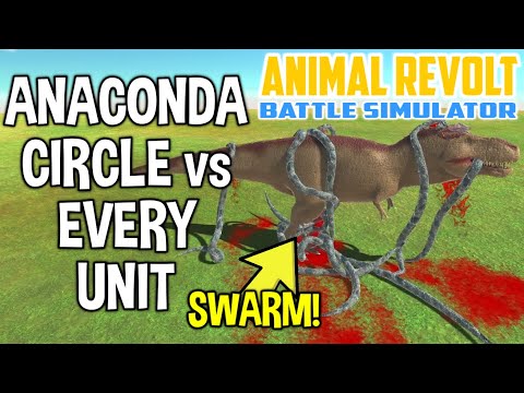 ANACONDA CIRCLE vs Every Unit (Dinos & Modern Reptiles) | Part 1 | Animal Revolt Battle Simulator