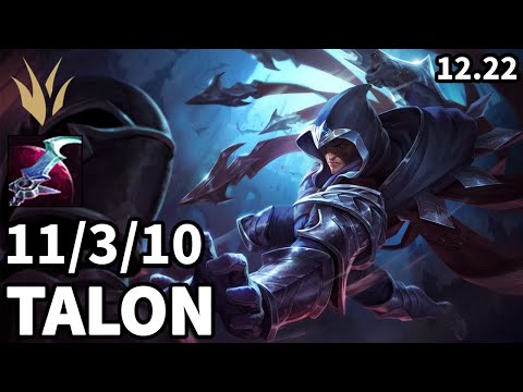 Talon Jungle vs Lee Sin - KR Master | Patch 12.22