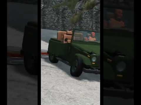 REVERSE Cars vs Bollards #11 - BeamNG Drive #Shorts