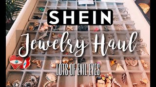 SHEIN JEWELRY HAUL (LOTS OF EVIL EYES) | REESIIBABE