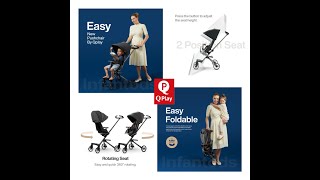 Ultra lehký sportovní kočárek QPlay Easy Pink – Ideální na cesty