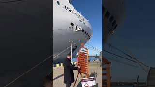 Musikalischer Empfang von Skrabalman in Klaipeda für MSC Poesia 2.10.2025 #msc #ostsee #cruise