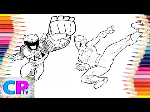 Power Rangers Dino Charge/Power Rangers Ninja Power Coloring Pages/ NCS Music/No Copyright Sounds