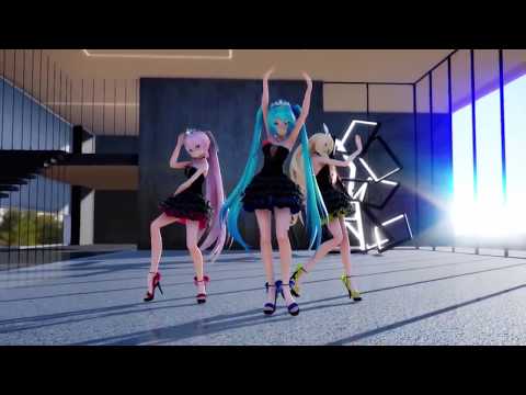 MMD line dance Liar Dance MIKU LUKA RIN