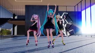 MMD line dance Liar Dance  MIKU LUKA RIN
