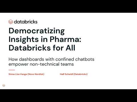 Watch: Democratizing Pharma Insights: Dashboards and AI Agents in Databricks