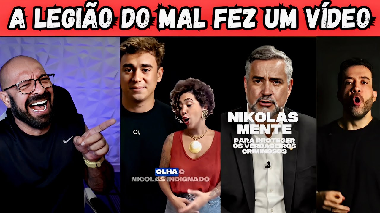 A legião do mal fez um vídeo para refutar Nikolas Ferreira.