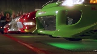 Fast & Furious (2001) Street Race Scene Feat MANUEL(Initial D) - GAS GAS GAS