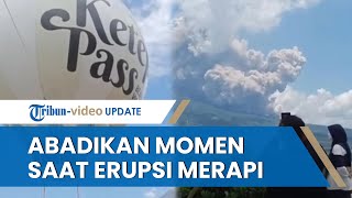 Gunung Merapi Erupsi Para Wisatawan Ketep Pass Malah Asik Abadikan Momen Tanpa Rasa Takut