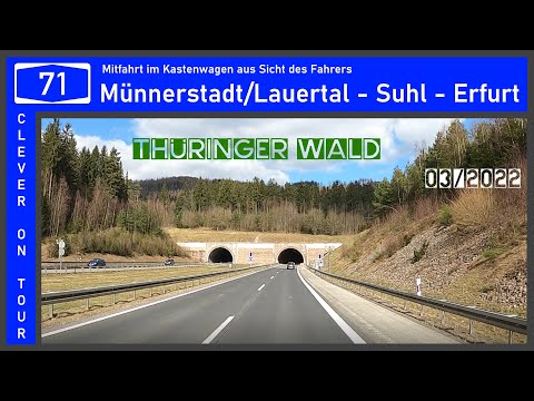 A71 Münnerstadt/Lauertal - Suhl - Erfurt, #clever #wohnmobil #autobahn #tour #kastenwagen #mitfahrt
