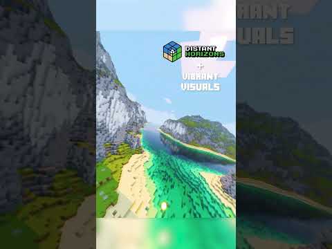 Minecraft: Distant Horizons MOD with Vibrant Visuals #shorts