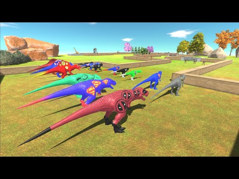 Superhero Dinosaurs saving Dinosaurs from Maze Prison - Animal Revolt Battle Simulator