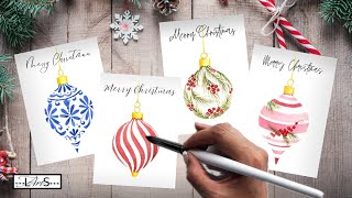 BEST CARDS EVER!! 🤩😱 Attention: EASY, Quick AND Beautiful! Funnest Christmas Cards I’ve EVER Painted