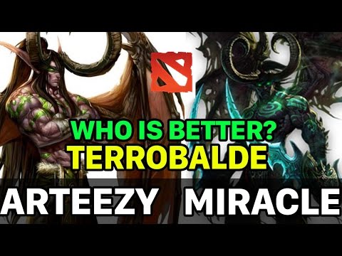 Dota 2 Terroblade ARTEEZY Gameplay vs MIRACLE Gameplay - Who played a better carry?