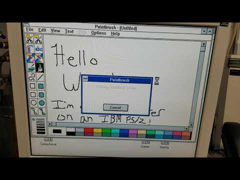 Apple Imagewriter with IBM PS/2 Hello World!