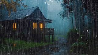 Peaceful Rain Night - Heavy Rain & Thunder on Metal Roof for Study, Rest and Overcome Insomnia