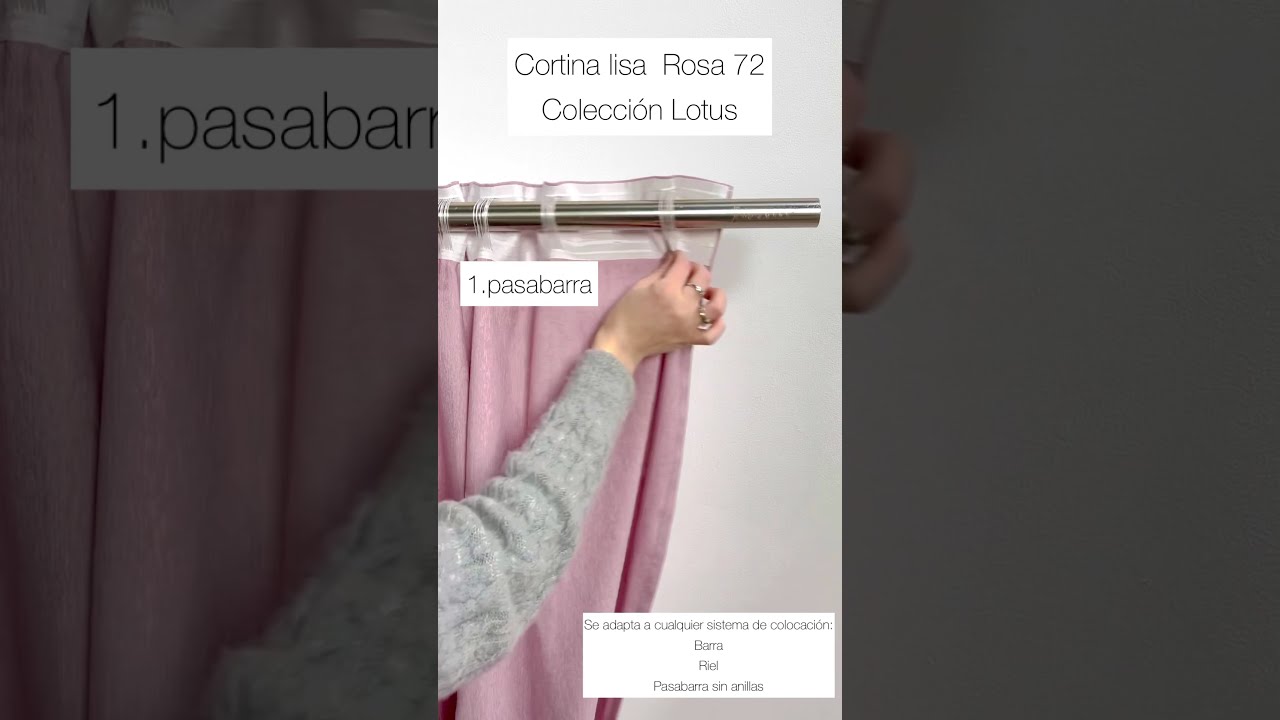 Cómo colocar una cortina smart tape en barra, riel o pasabarra