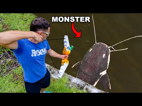 Minecraft Bow Catches Monster Fish