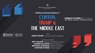 Clinton, Trump, and the Middle East: What is at Stake in the US Elections?