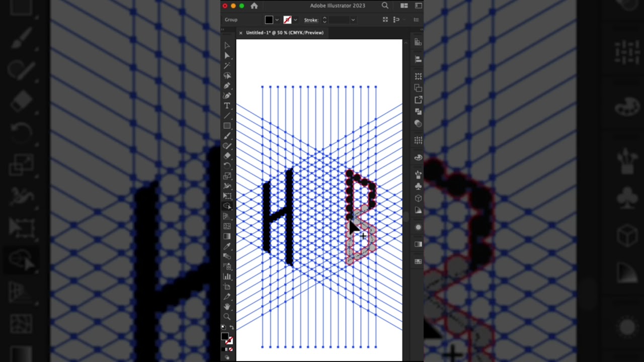 Letter Monogram logo #adobeillustrator #shorts