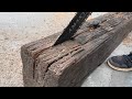 Recycling Of Railway Sleepers // Build A Table Out Of 123-Year-Old Railroad Sleepers