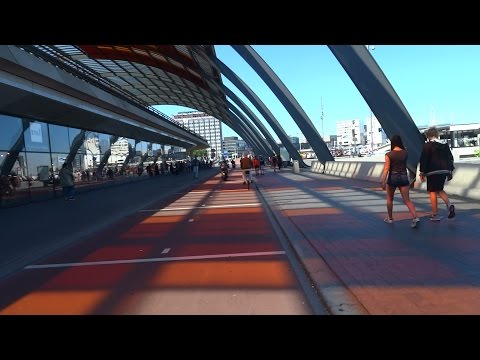 Bikecam Amsterdam: Jan Schaeferbrug, Piet Heinkadebrug en Fietspad CS