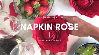 How to Fold Paper Napkins in a Pretty Rose