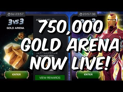750,000 Gold Arena Now LIVE!!!! - Gold Arena N Chill /w Seatin - Marvel Contest of Champions