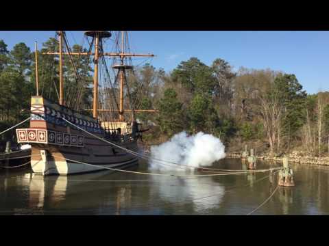 Falcon Cannon fire on the Susan Constant at Jamestown Settlement