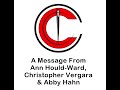 A Special Message From Ann Hould Ward And Her Design Team