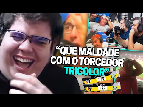 CASIMIRO REAGE: GUGU SÃO PAULINO E VÉIO FANÁTICO - SÃO PAULO 1 X 2 PALMEIRAS | Cortes do Casimito